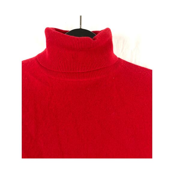 Neiman Marcus Red Turtleneck Sweater - Cashmere Collection Womens MEDIUM - Picture 5 of 10
